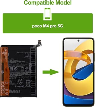 Replacement Battery BN5C Compatible with Poco M4 pro 5G with Tools