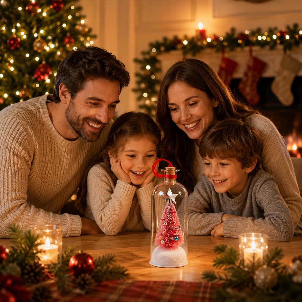 Albero di Natale registrabile in una bottiglia di vetro, ricordo messaggio