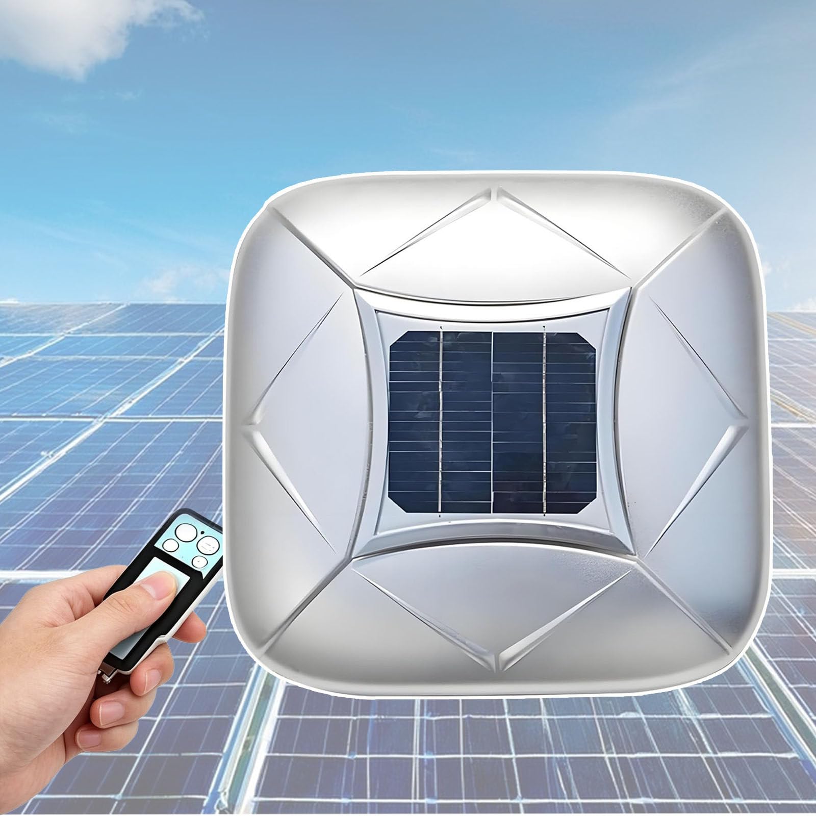 SEDAMORALLY Solar Auto Cover - Remote, 10s Auto Open/Retract,Sunshade and heat insulation,Solar charging,Portable,Fits Sedan/SUV/MPV,Multiple Sizes Silver-YXXL