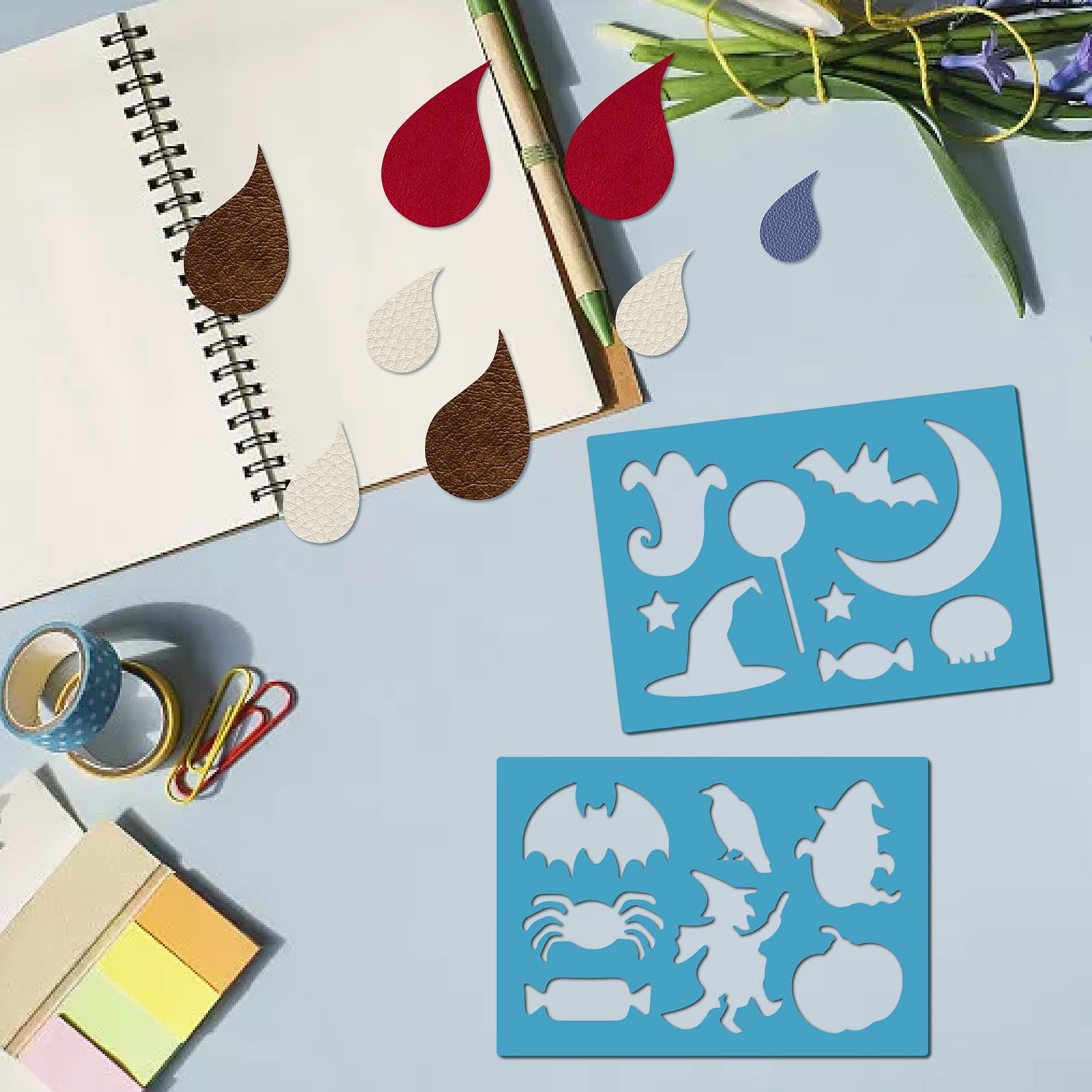 Lot De Pochoirs Halloween, Pochoir Chauve-souris, Pochoir Sorcière, Pochoir Araignée, Pochoir Toile D'araignée, Décorations D'automne, Décoration De Fête D'Halloween, Peinture - Canada