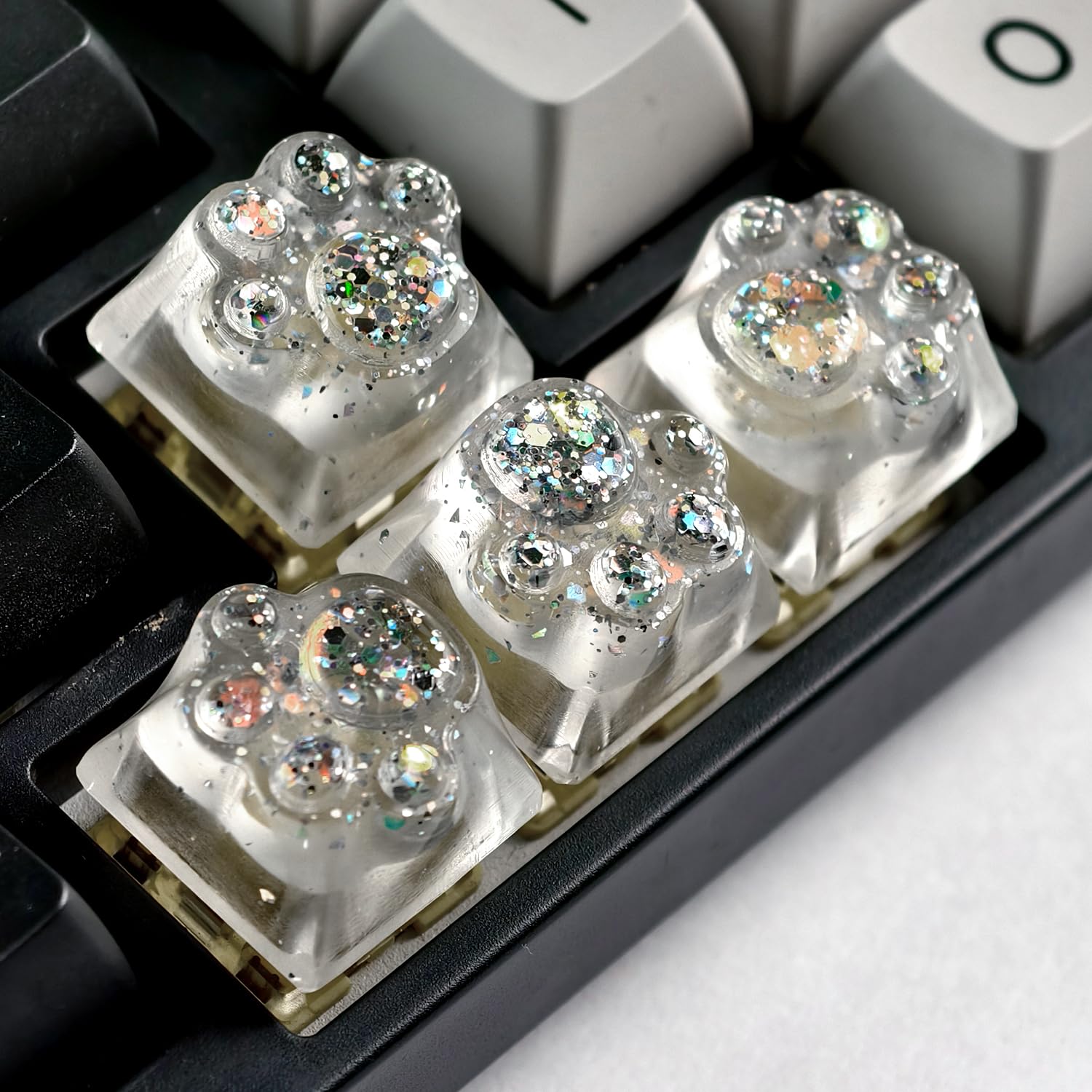 Artisan Resin Keycap Cute Paw Cat - 1U OEM Profile Aesthetic Keycap