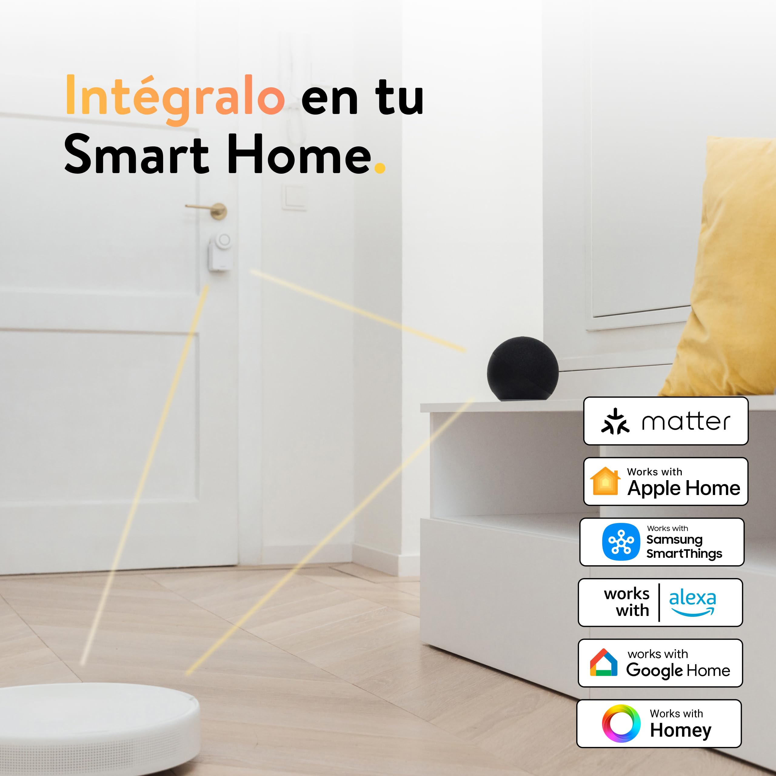 Nuki Smart Lock Go (2025) con Bluetooth & Matter, cerradura inteligente que convierte tu smartphone en llave, fácil instalación sin cambiar cilindro – Smart Lock con Keypad