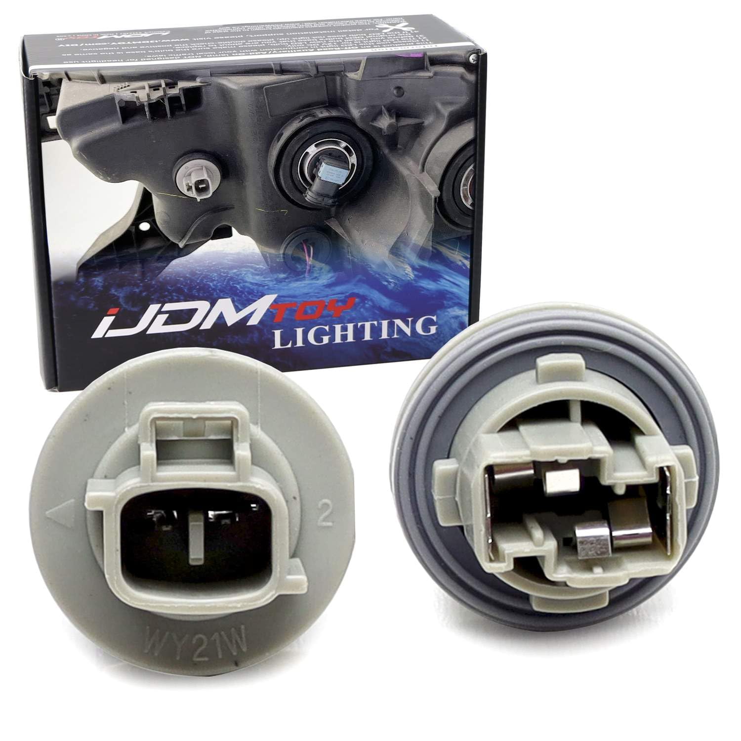 Amazon.com: iJDMTOY Pair Grey OE-Spec 7440 992A WY21W Front Lamp