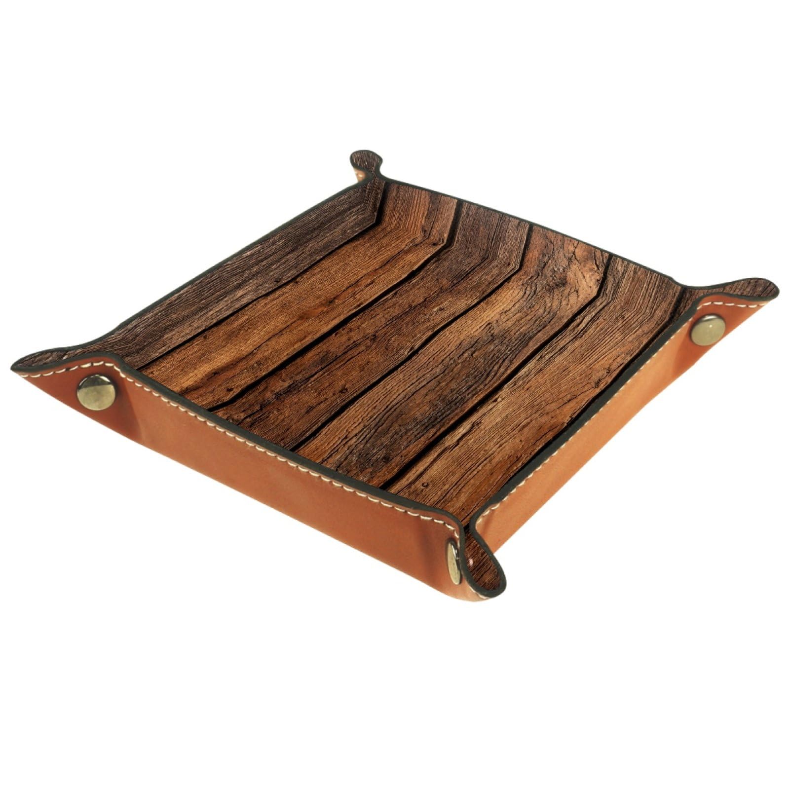 VAPOKF Plank Dice Trays Quadrilateral Dice Folding Tray Microfiber Leather Holder for Table Games RPG DND, 20.5 × 20.5 cm