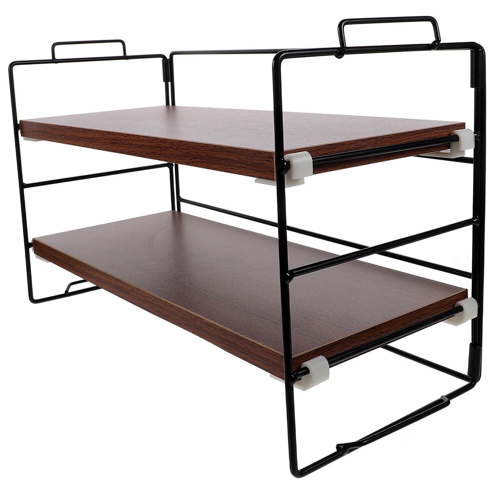 Kosmetik Organizer für Schminktisch, 2-stöckig aus Eisen und Holz