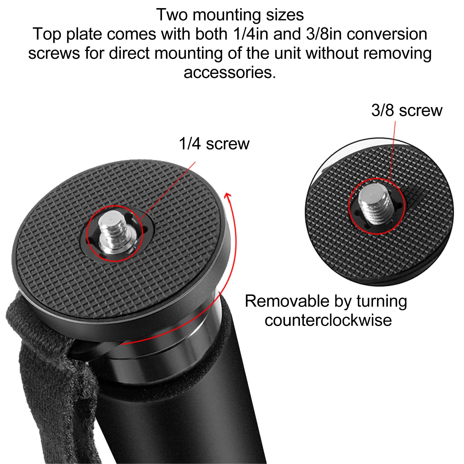 Yunseity Monopié de Fibra de Carbono de 64,57 Pulgadas, monopié para Cámara de 6 Secciones de Altonura con Tornillos de Conversión de 1/4 3/8 Pulgadas, de Fotografía para