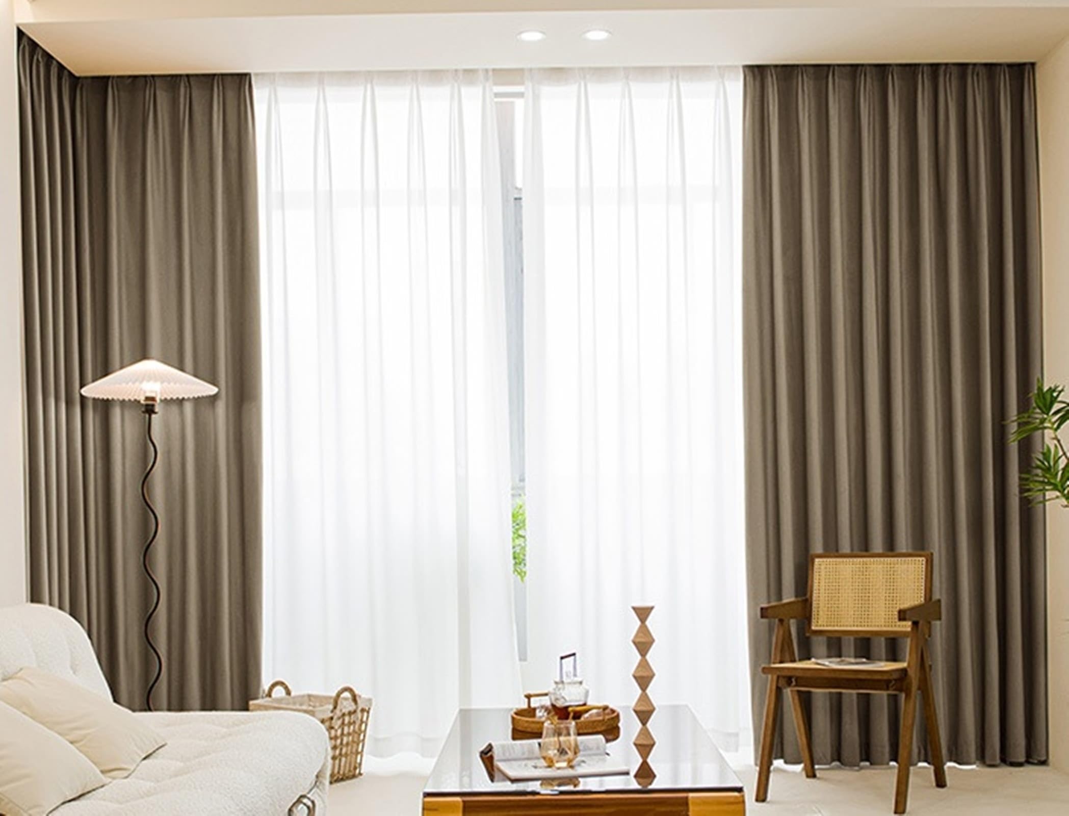 Wycian Vorhang Samt Vorhang Grau Braun Verdunkelung 2 Er Volltonfarbe H214 X B96Cm für Schlafzimmer