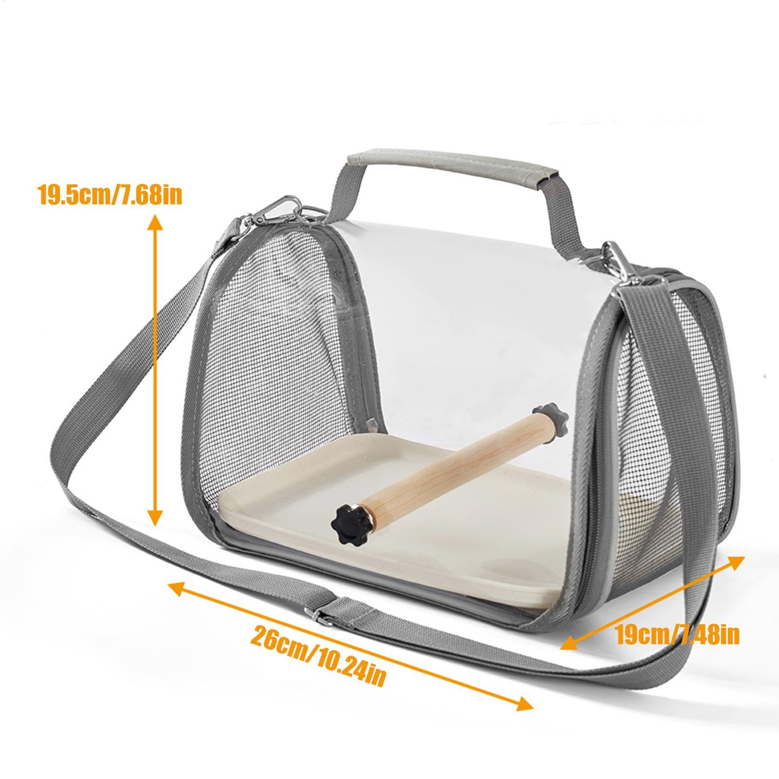 Borsa da trasporto per pappagalli, trasportino per parrocchetti con posatoio, calopsitta, piccola gabbia per il trasporto di animali domestici, parrocchetti, piccioncini, calopsitte