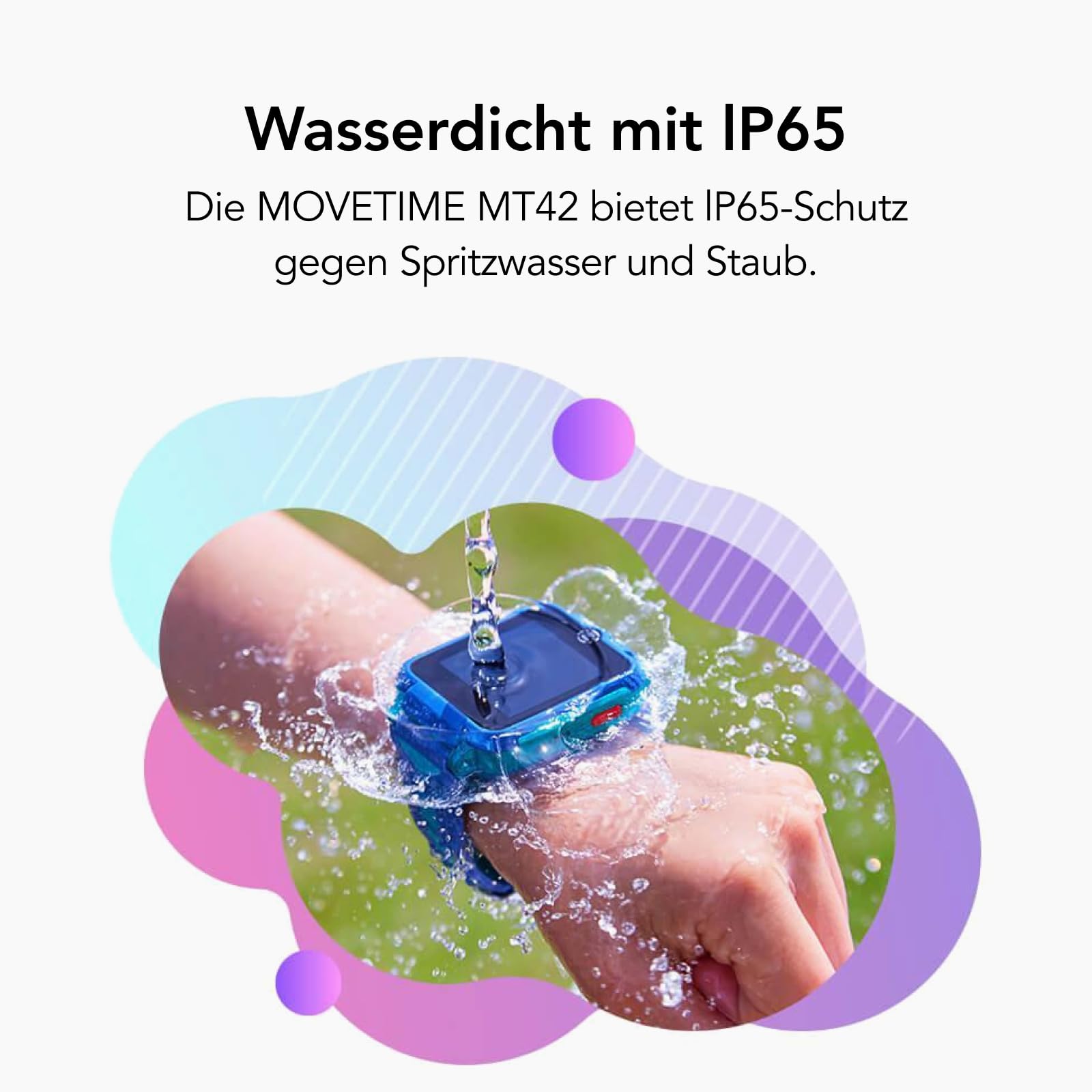 TCL 4G Video-Call-Smartwatch, GPS-Tracking, 2MP Kamera, Bis zu 7 Tage Akku, 1,54" Display, Aktivitäts-Tracking, Kinder-UI, SOS-Taste, Wechselband, Ohne SIM, Speed-Blau