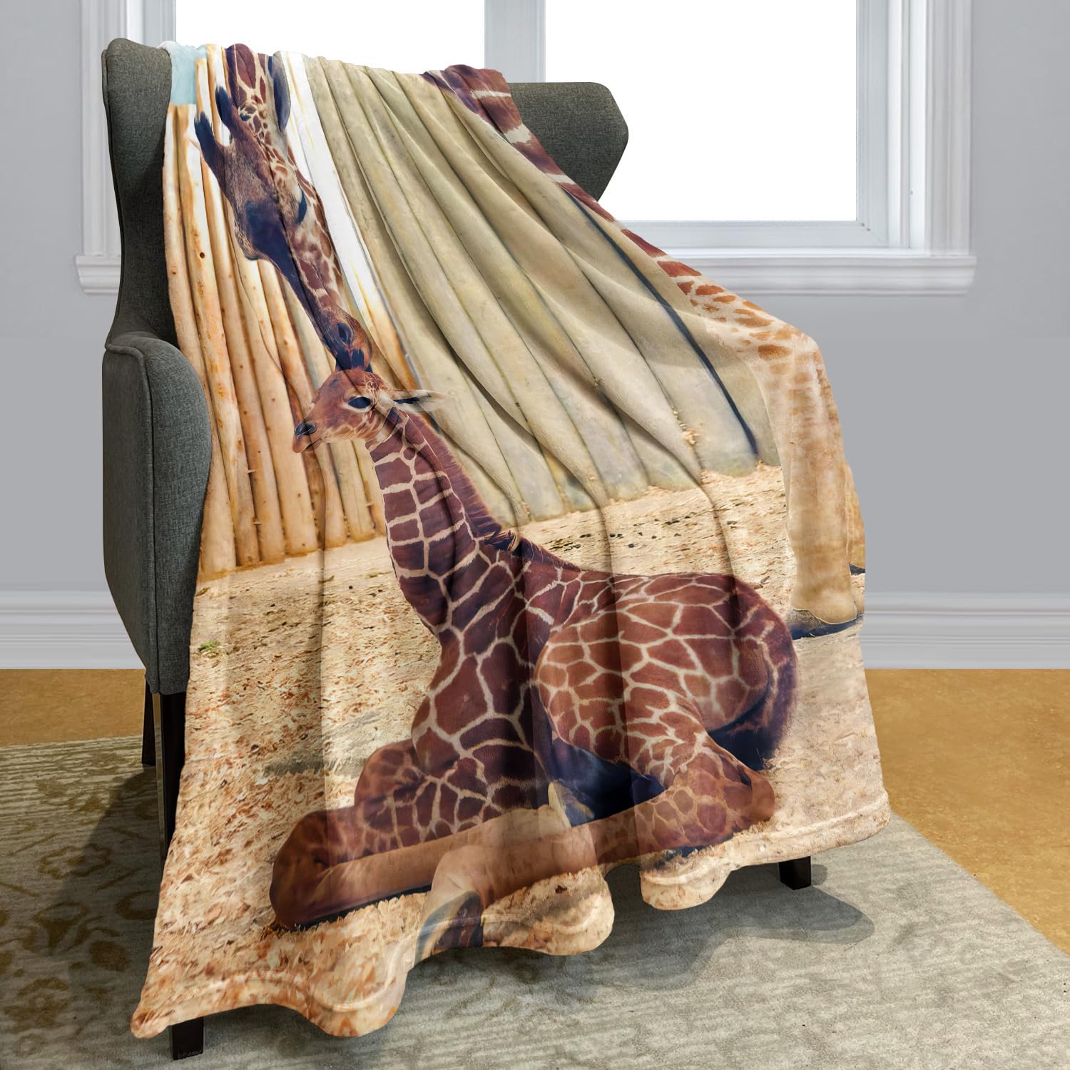 YISUMEI - 150 x 200 cm Decke - Giraffe Fleecedecke,Kaschmir-Gefühl Kuscheldecke Geeignet für Bett oder Sofa