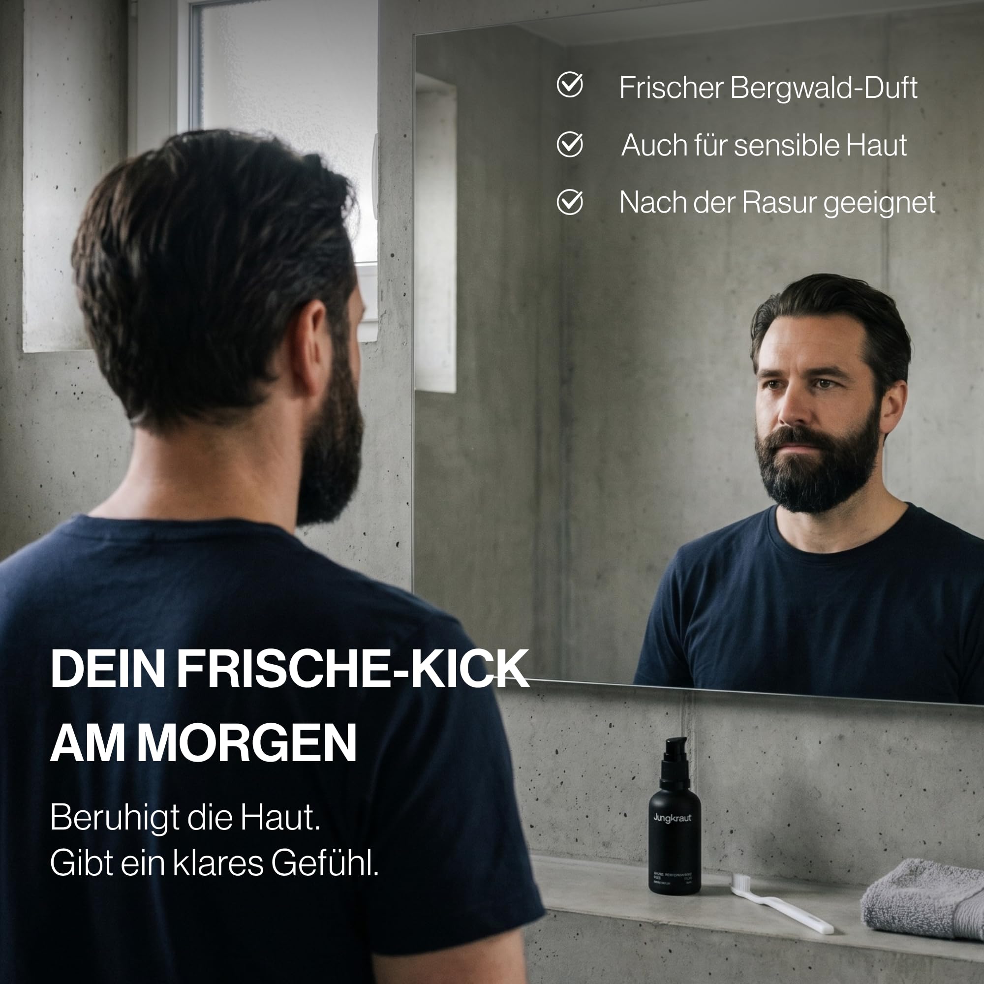 Alpine Performance Feuchtigkeitsfluid für Männer 50ml, Gesichtscreme mit Hyaluronsäure, 6 Wirkstoffe, Anti-Aging, 24h Feuchtigkeit, mattierend, ultraleicht, natürlich, Swiss Made