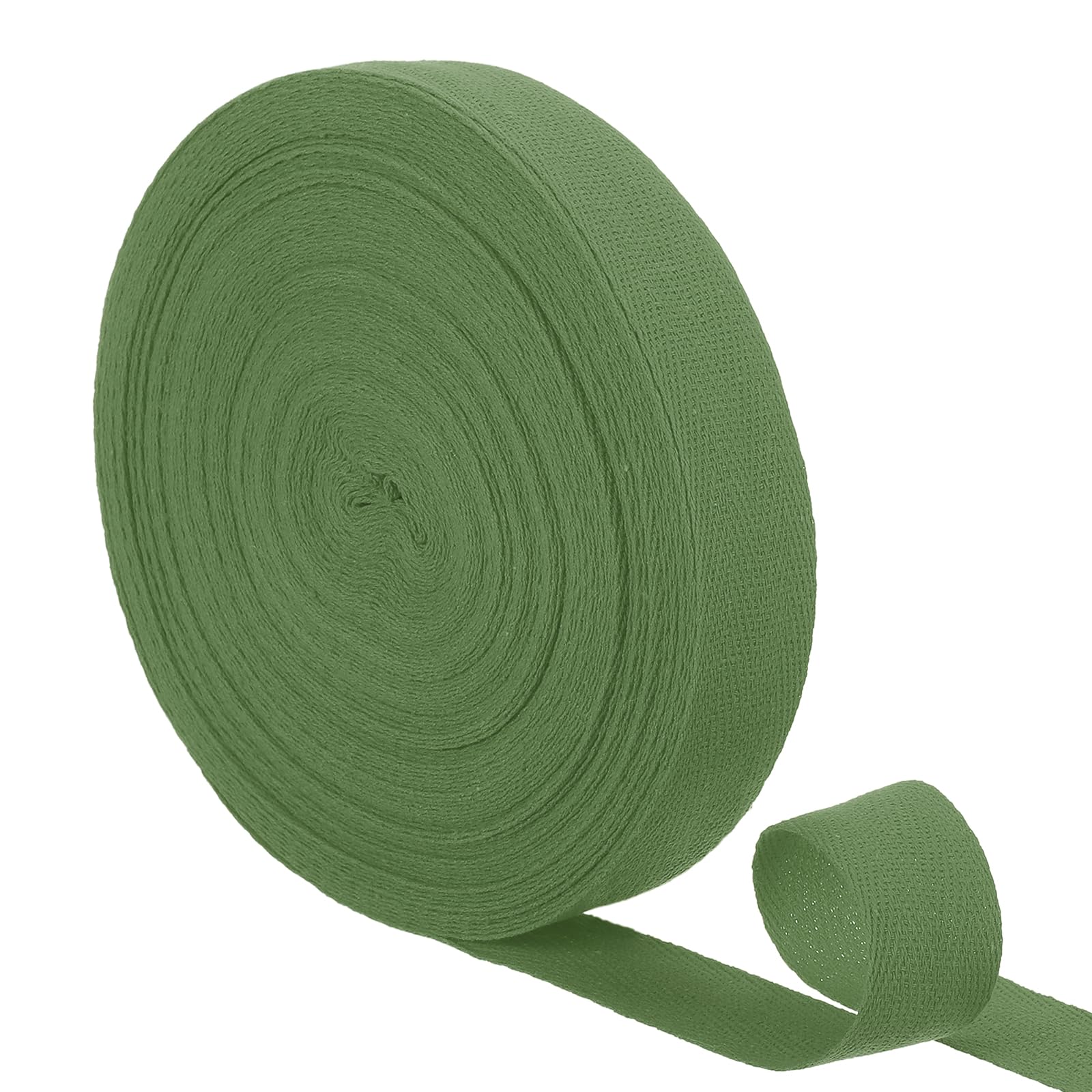 sourcing map 23 Yards Cotton Twill Tape, 1-inch Herringbone Webbing Ribbon Bias Binding Tapes for Clothes Sewing, DIY Crafting (Blue Green)