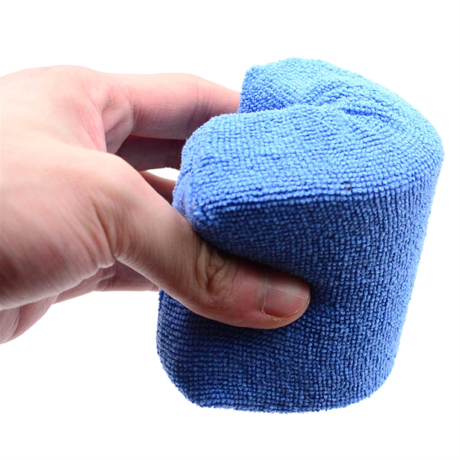 TRUSTTWO 6pcs Cuidado de Pintura for automóviles Premium Grado Microfibra Aplicadores Sponges Paños Microfibra Cera Pulido Detalle Detalles Lave Azul The New