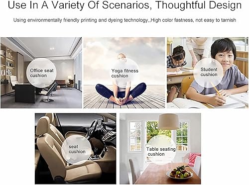 Miniatura 6 de Cojines para sillas de comedor, paquete de 6 unidades, en forma de U, pequeñas margaritas frescas, gruesas, estilo europeo, juego de cocina con