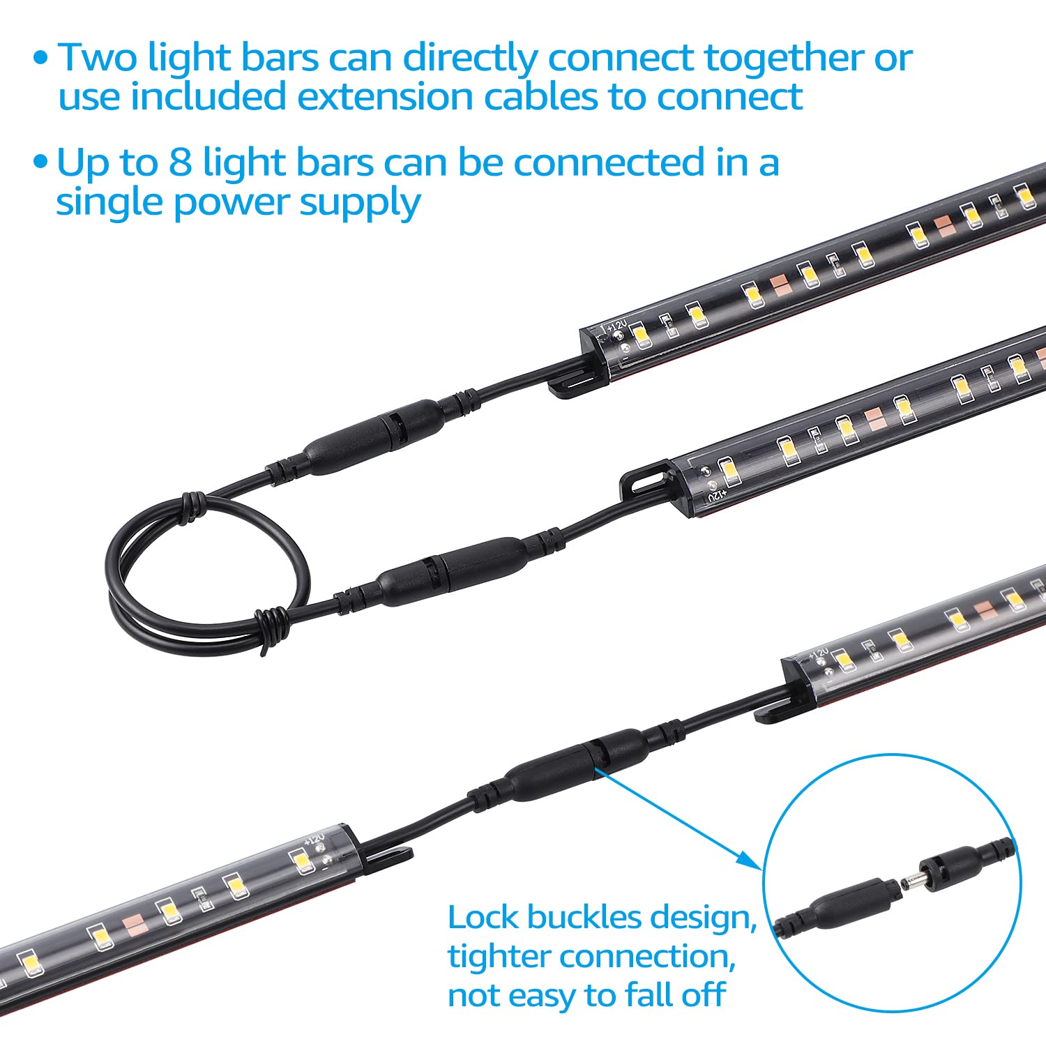 Buy TORCHSTAR LED Safe Lighting Kit, (6) 12 Inch Linkable Light Bars