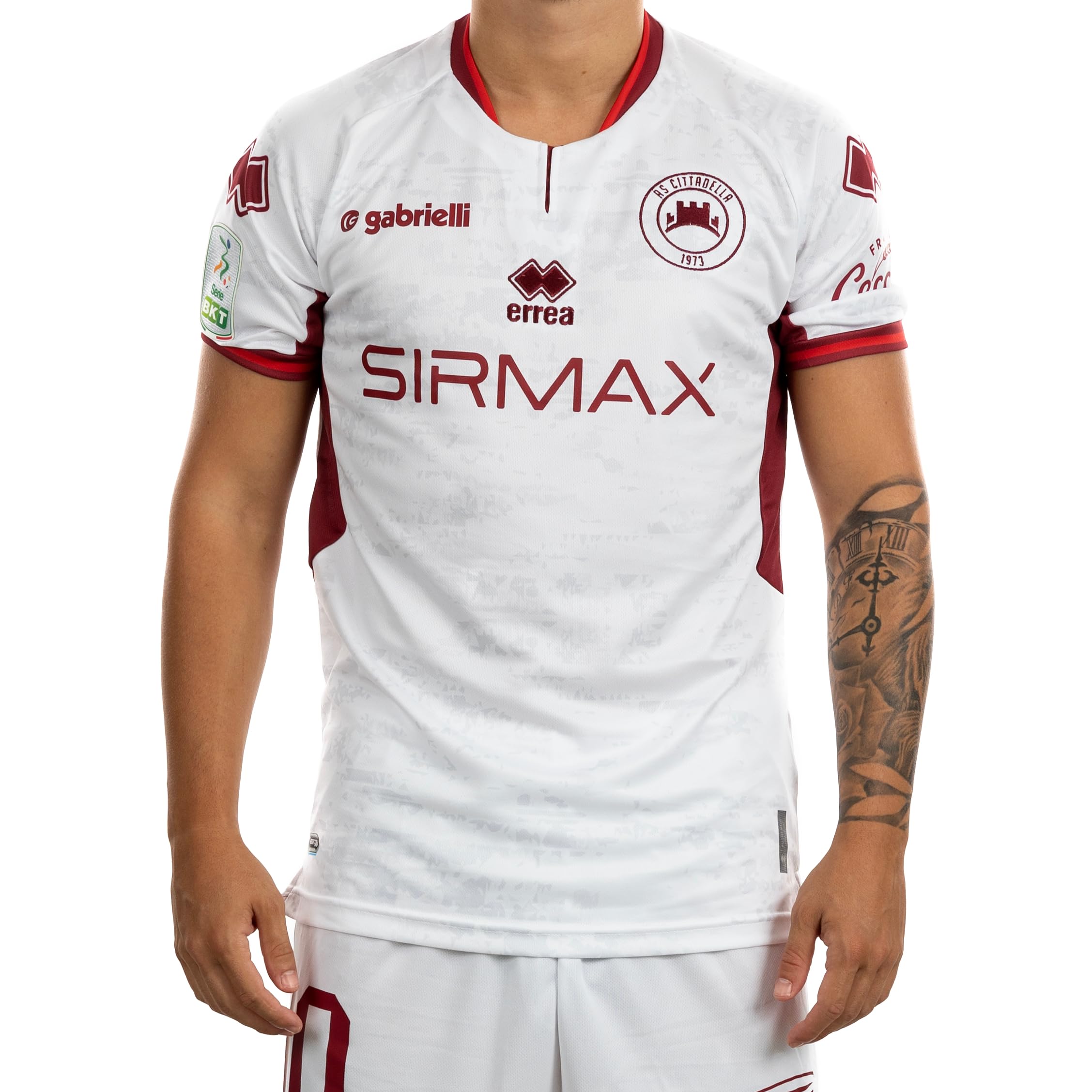 Nuova Maglia Calcio Uomo Away 2024/25, Seconda Maglia Calcio Personalizzabile, Ufficiale Errea Uomo per Cittadella Calcio, Color Bianco