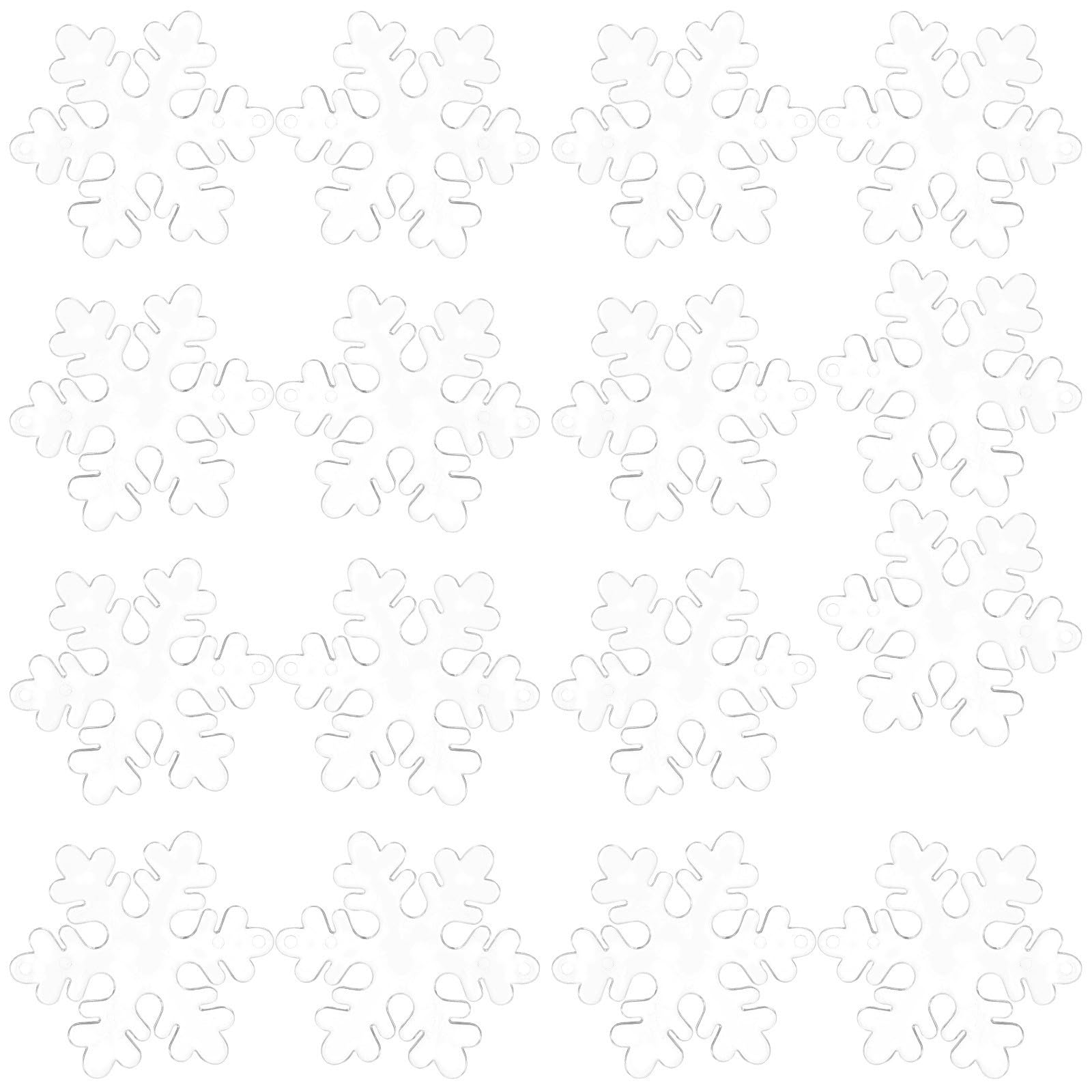 TOYANDONA 300 Stück Transparente Acryl Schneeflocken Hängedekoration,