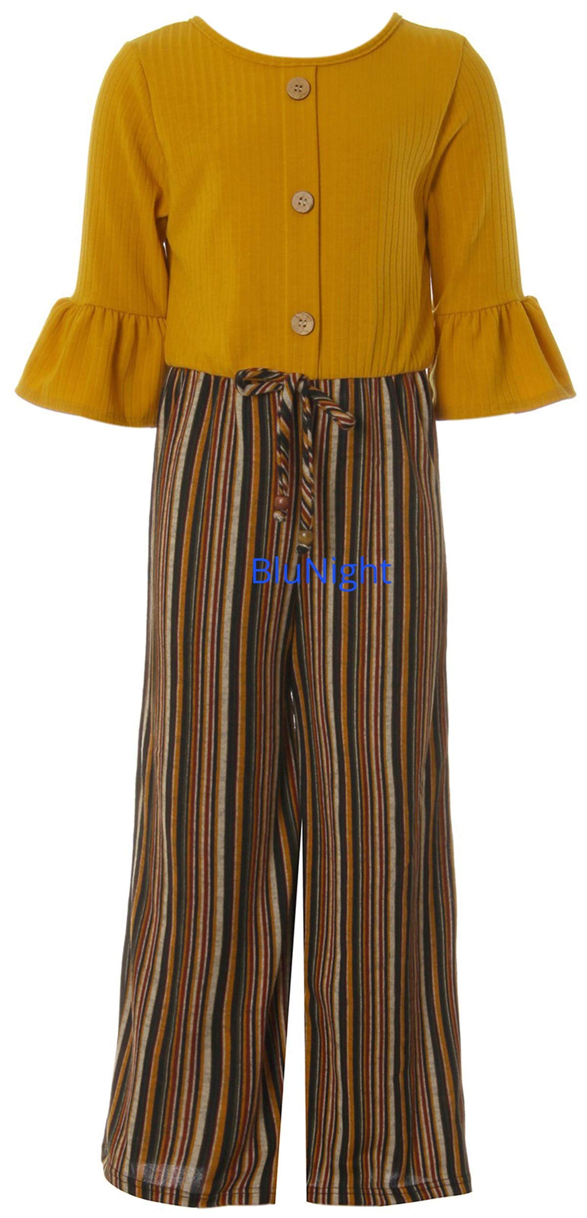 Big Girls Cold Shoulder Chiffon Wide Leg Pants Summer Romper Jumpsuit USA 4-14