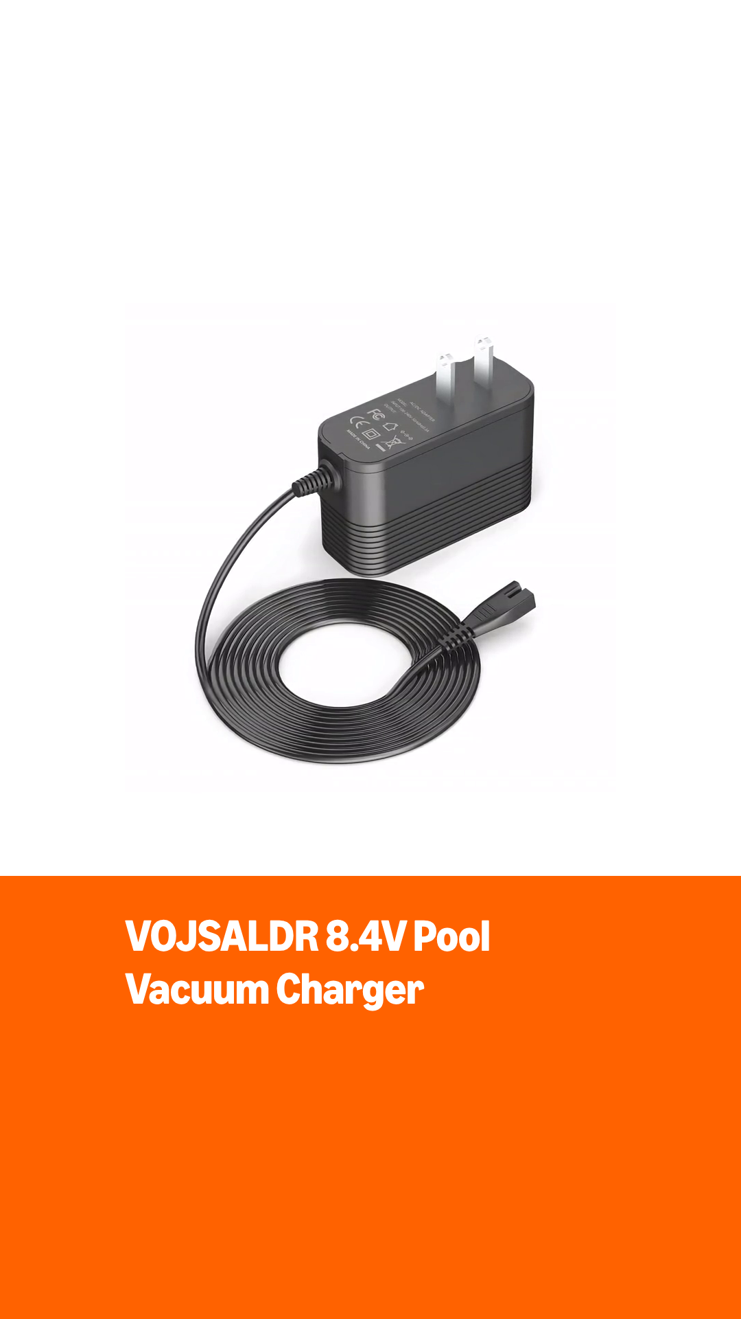 Uootery AC/DC-adapter – Vervangende Oplader Voor Pool Blaster Zwembadstofzuigers (o.a. 22051EL, 23051EL) – CE/FCC/RoHS, 1,8 M Kabel