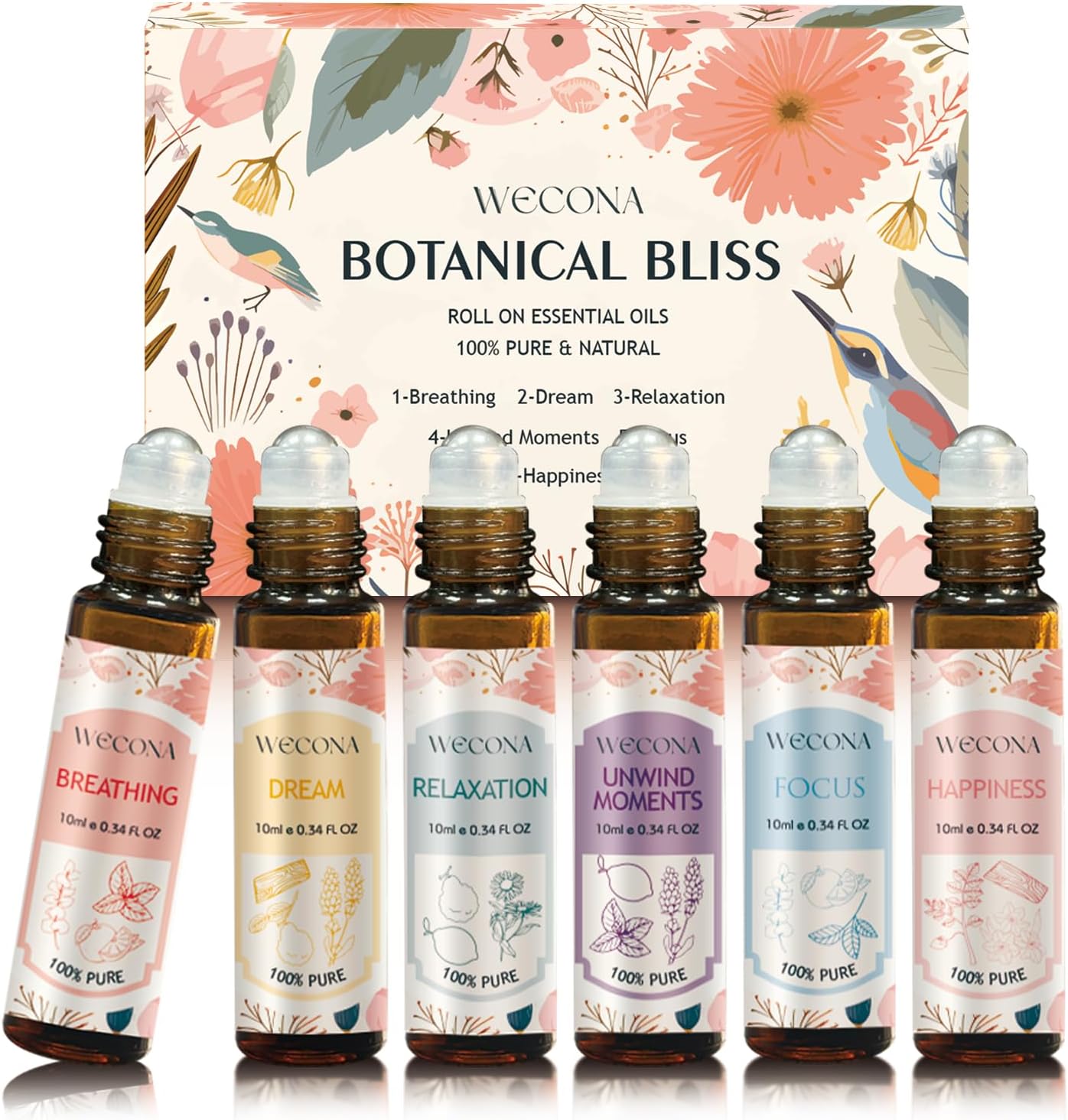 Aromatherapy Essential Oil Roll-On Set – 6x10ml Essential Oil Blends with Roller Bottles, Portable Essential Oils for Diffusers for Home,Relaxing Gift for Women & Men Aromatherapy Essential Oil Roll-On Set – 6x10ml Essential Oil Blends with Roller Bottles, Portable Essential Oils for Diffusers for Home,Relaxing Gift for Women & Men