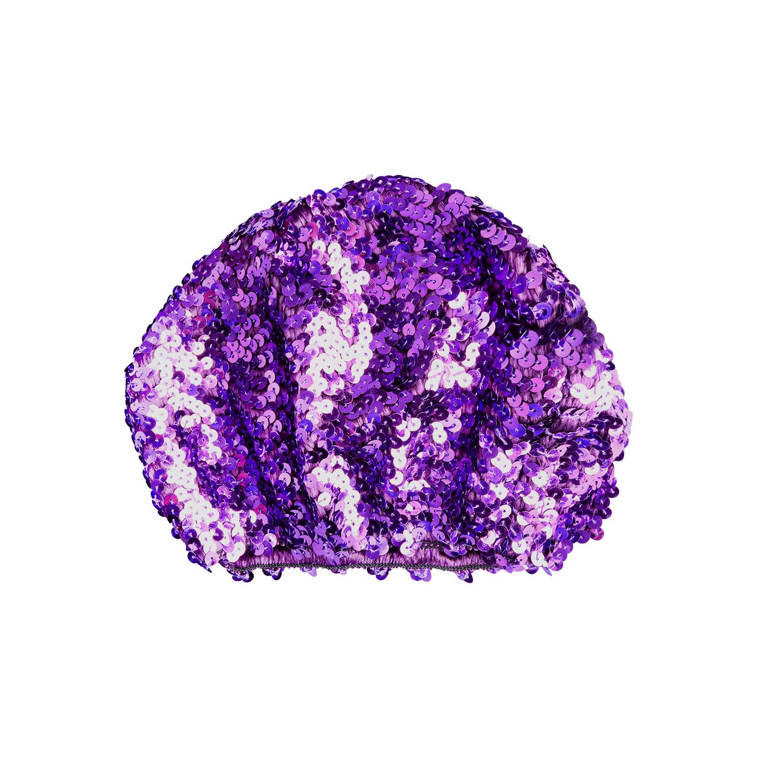 Hopzab Sparkly Sequins Beret Hat, Dazzling Fashionable Beanie Cap for Dancing Party, Nightclub, Disco, School Stage Performance, Cosplay, Mardi Gras Purple