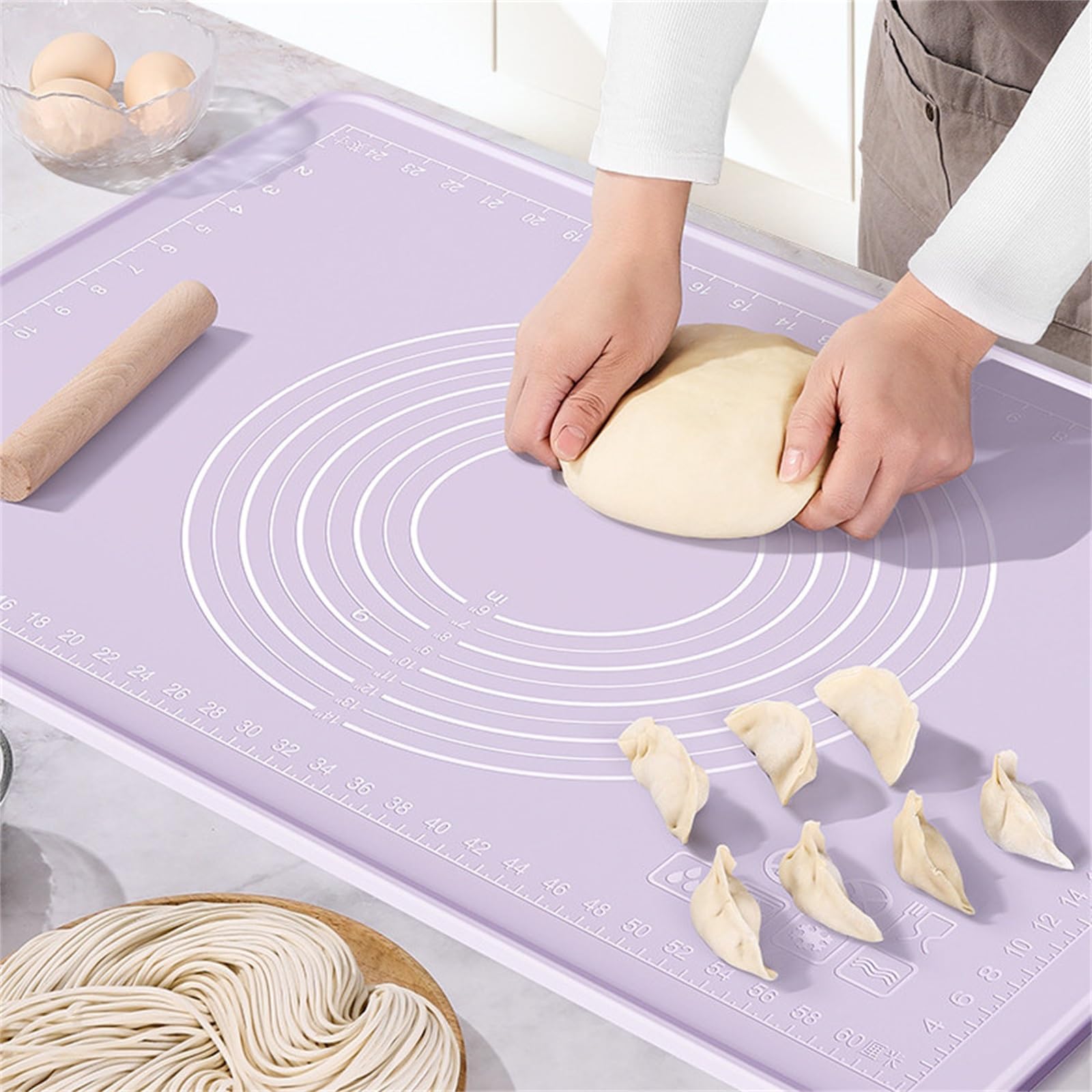 Tappetino da Forno da Cucina Tappetino for impastare in silicone for addensare Pannello Piastra in plastica Antiaderente per Qualsiasi Luogo(50x70cm)