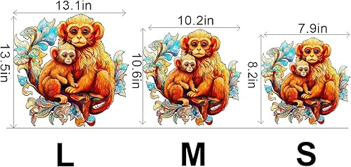 Miniatura 7 de KAAYEE Rompecabezas de madera para adultos, rompecabezas de madera con forma única avanzada de rinopithecus, rompecabezas de madera para adultos,