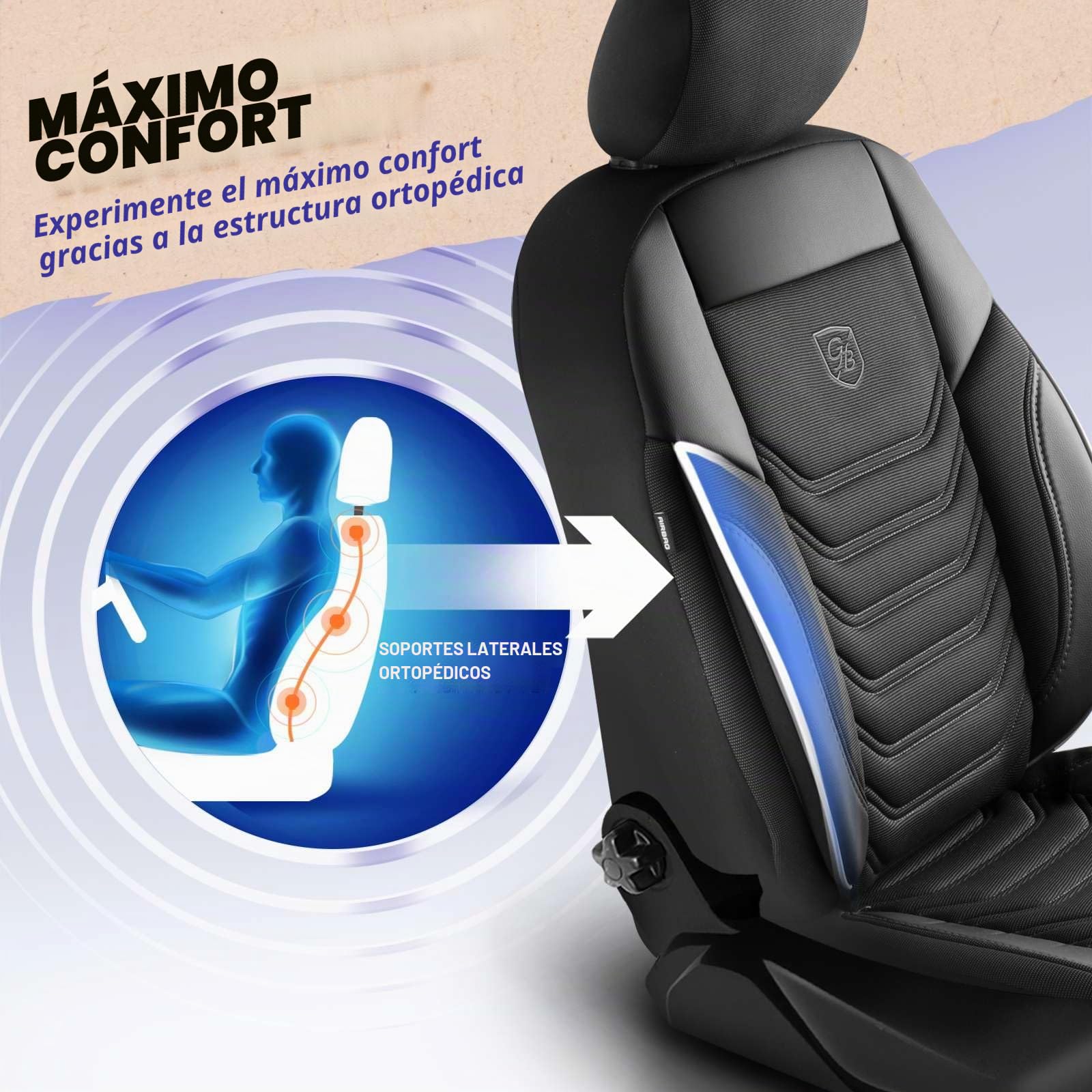 Fundas universales para asientos de coche para turismos y SUV - Fundas premium para asientos delanteros de coche en tejido piqué, negro-gris, funda de asiento compatible con bolsa de