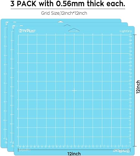 Miniatura 12 de HTVRONT Alfombrilla de corte de agarre estándar, paquete de 6 alfombrillas de corte de 12 x 12 pulgadas, compatibles con Cricut Maker 3/Maker Verde