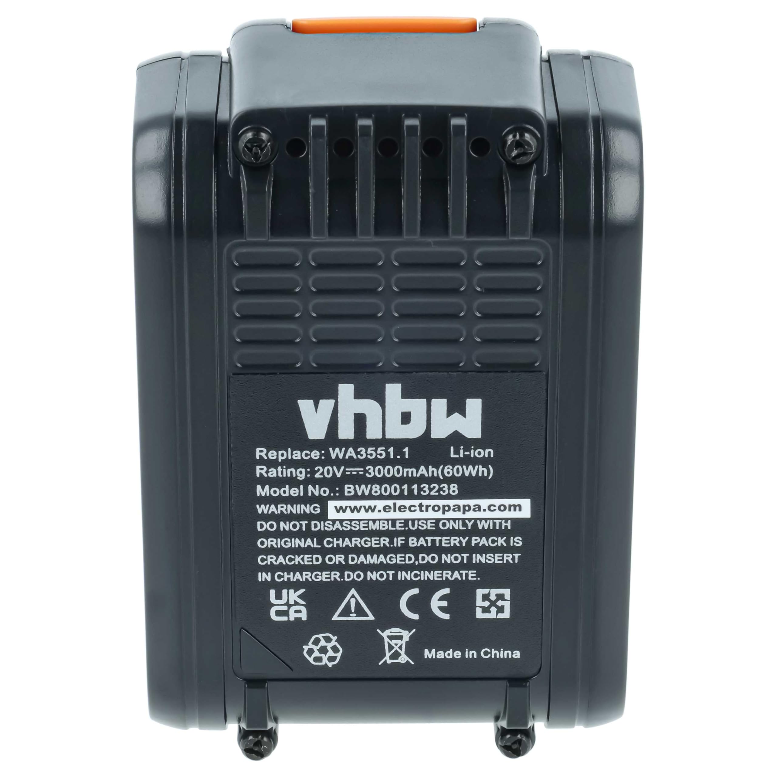 vhbw 2 x akumulator kompatybilny z Pattfield PE-AA 20, PE-20 RSB, PE-AGS 20 LI, PE-20 RHB, PE-20 ROSB narzędzie (3000 mAh, litowo-jonowy, 20 V)