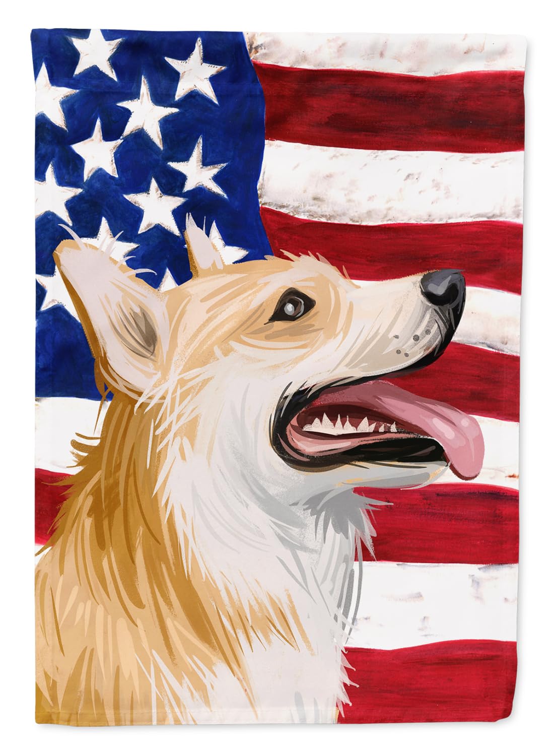 Pembroke Welsh Corgi drapeau américain pour embellir votre terrasse et allées de jardin