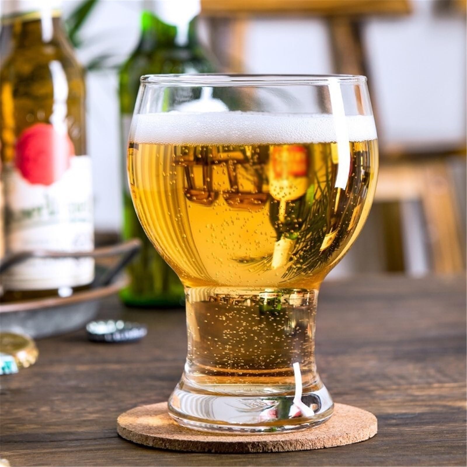Glasbecher, Bastelgläser, 2er-Set, 15,3 Unzen Pint, großes Fassungsvermögen, klares Trinken for Saft