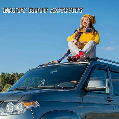 Miniatura 7 de COWVIE Escalón plegable para puerta de auto Escalón para acceso al techo del vehículo para ambos pies, Escalera para la mayoría de SUV, Camiones,