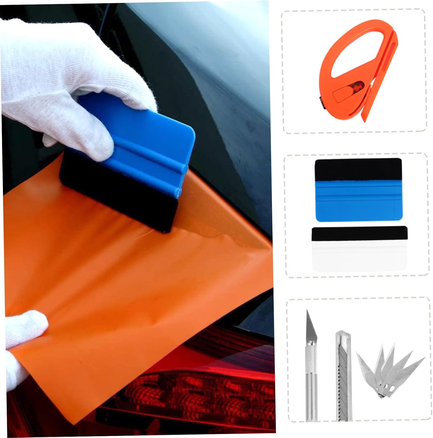 Vinyl Wrap Film Tool Kit Car Sticker Installation Set Tint Film Squeegee Car Tinting Tools Professional Automotive Wrapping Kit