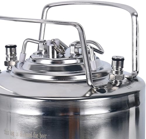 Miniatura 7 de YaeBrew Sistema de barril de bloqueo de bola de acero inoxidable de 1.6 galones para pequeños lotes de cerveza casera con mango de correa (6L)