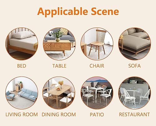 Vista 6 de 8 tapas rectangulares de PVC para patas de muebles (3/5 pulgadas x 1-1/5 pulgadas), protectores de piso flexibles de vinilo para patas de silla