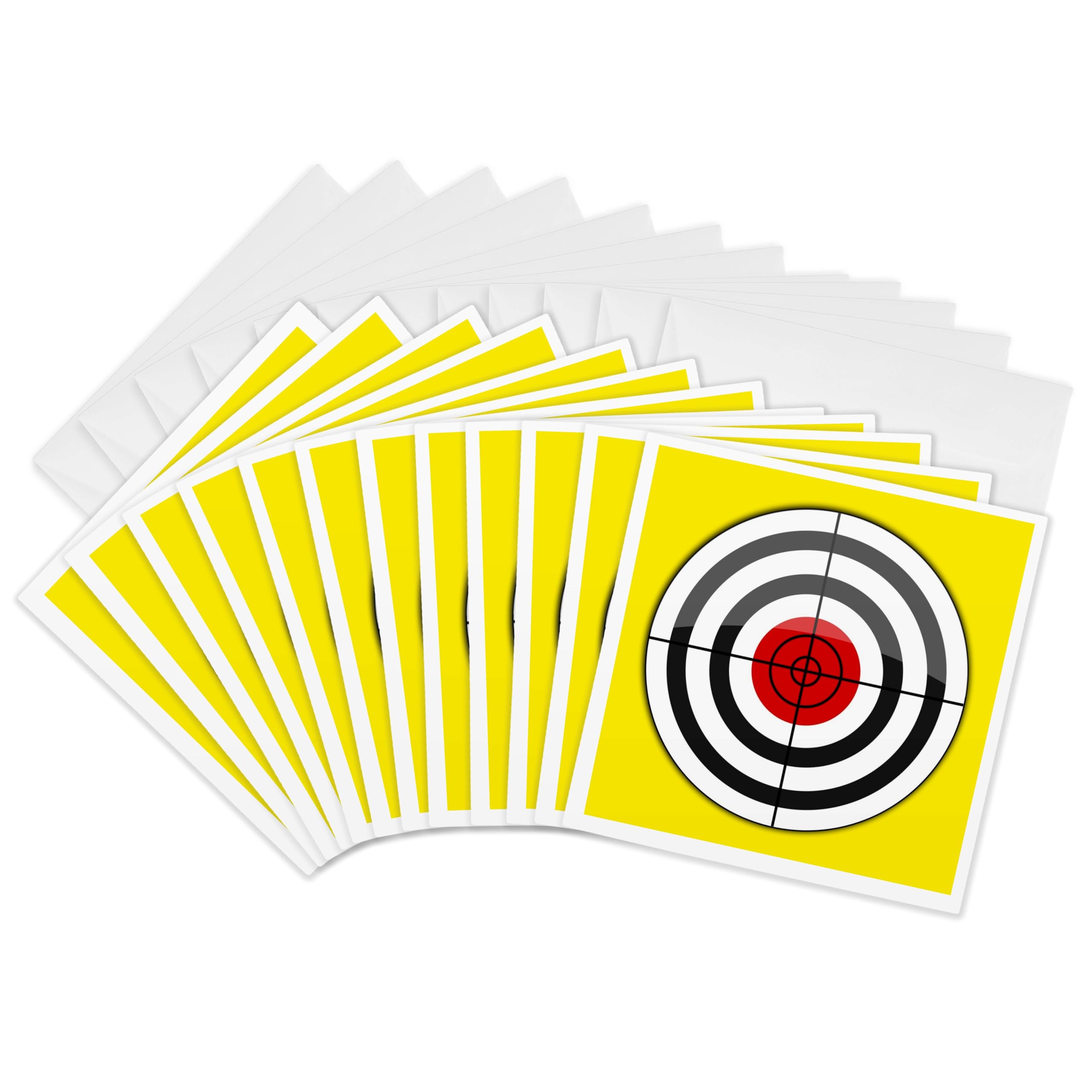 3dRose gc_23420_2 6 x 6-Inch"Bullseye" Greeting Card (Pack of 12)