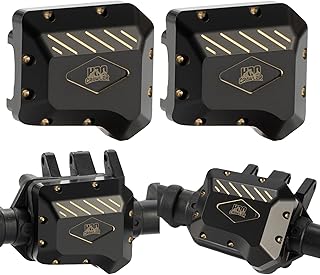 HooCrawler TRX4 Brass Counterweight Portal Drive Housing, Black Coating TRX-4 Brass Weight LCG Accessories for 1/10 RC Crawler TRX4 TRX6 Upgrade Parts (Front and Rear Axle Covers)