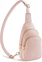 Vista 147 de Telena Riñonera pequeña para mujer, de cuero, cangureras, bolsa de pecho para mujer 3-camel marrón