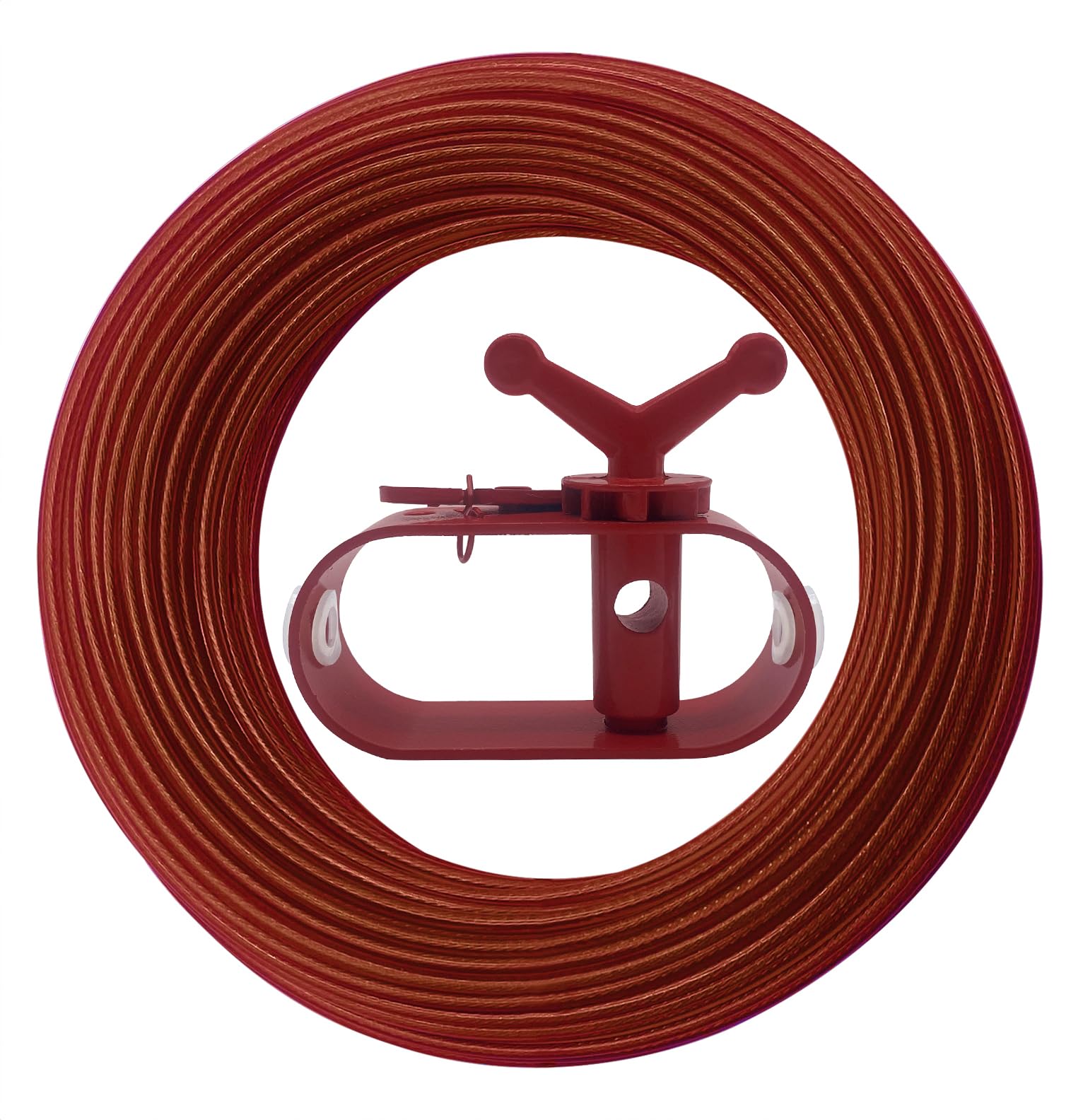 Poolzilla 110’ Pool Cover Cable and Winch - Heavy-Duty Cable and Ratchet Winterizing Kit for Securing Above Ground Pool Covers-image-49