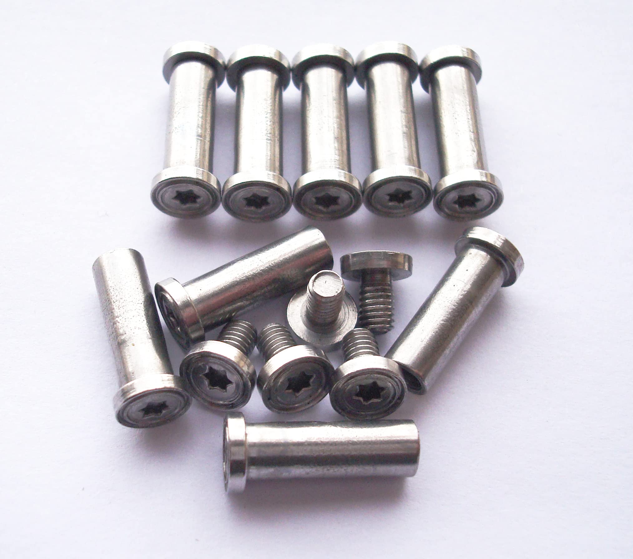 Coltello tascabile Pivot Pins, coltello pieghevole Corby Bolzen, produttore di coltelli EDC rivetti di fissaggio a vite, manico per coltelli fai da te, confezione da 10