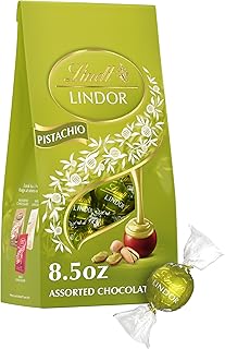 LINDOR Pistachio Milk Chocolate Candy Truffles, 8.5 oz. Bag
