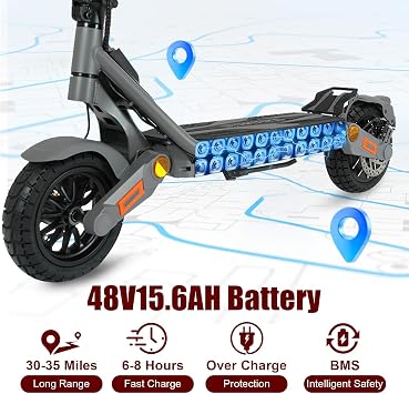 Fast Electric Scooter Adults, 1200W/5600W Off Road E Scooter, 35/50 Miles Long Range, 35/50 MPH Top Speed, 10/11 Tires, Foldable Kick Scooter for Adults and Teens with Dual Suspension