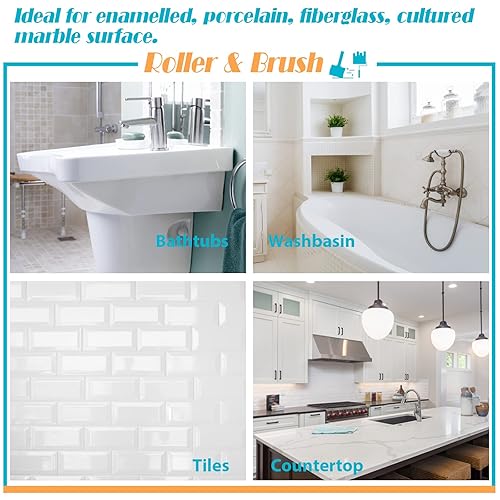 Miniatura 7 de REALINN Pintura para azulejos color gris claro 1Kg35.2oz