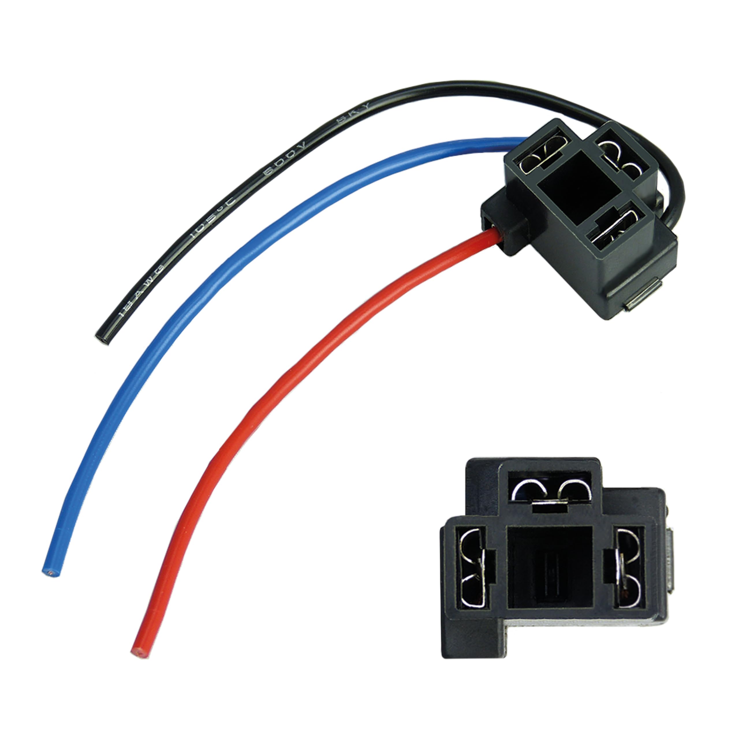 H4 Lampenfassung 90 Grad Gewinkelt Mit Kabel – Für Halogen & LED, Bis 70 Watt, 6–24 V, P43t