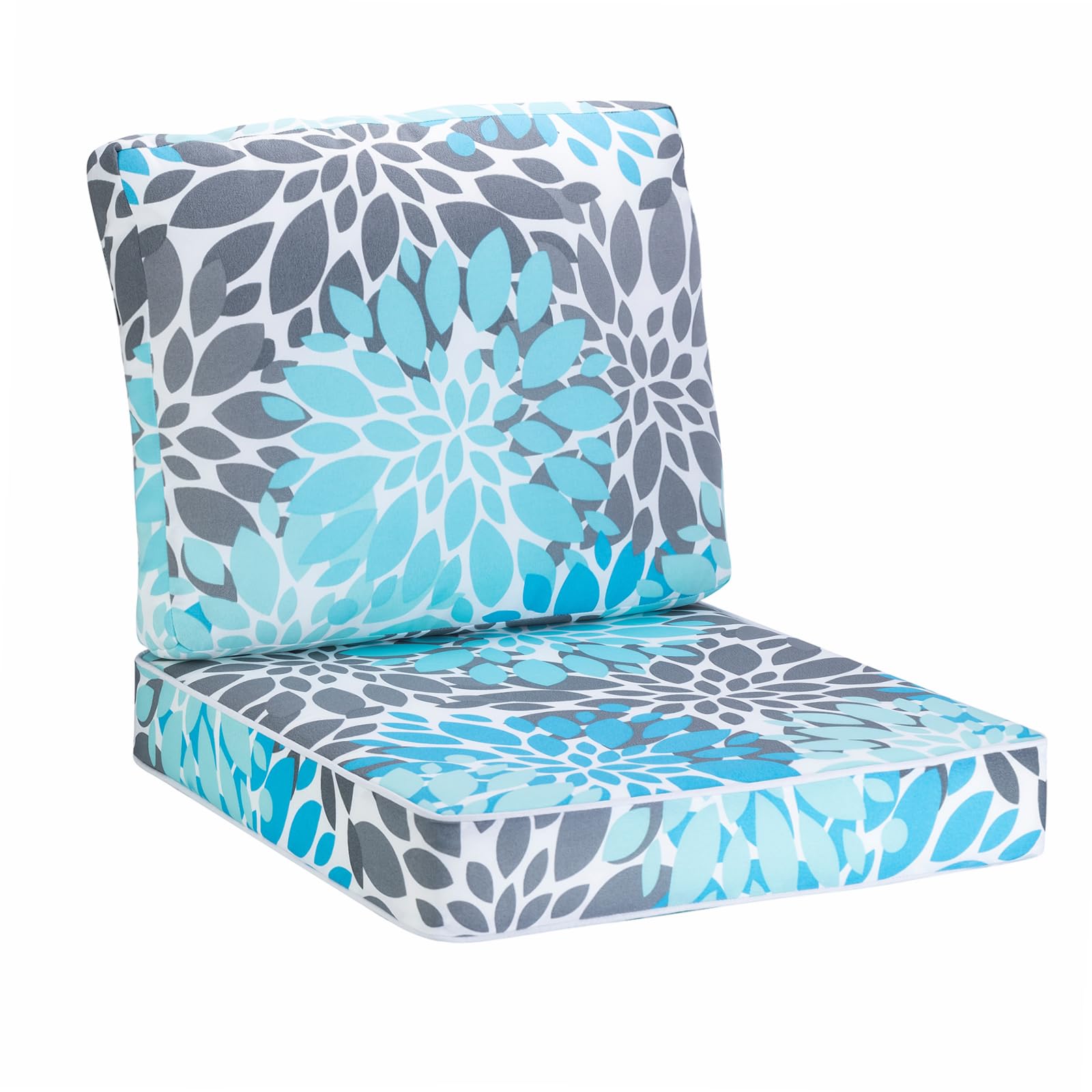 jmgbird patio chair cushion set, outdoor seat cushion 24"x24" patio cushions for outdoor furniture ( incomplete bottom cushion only)