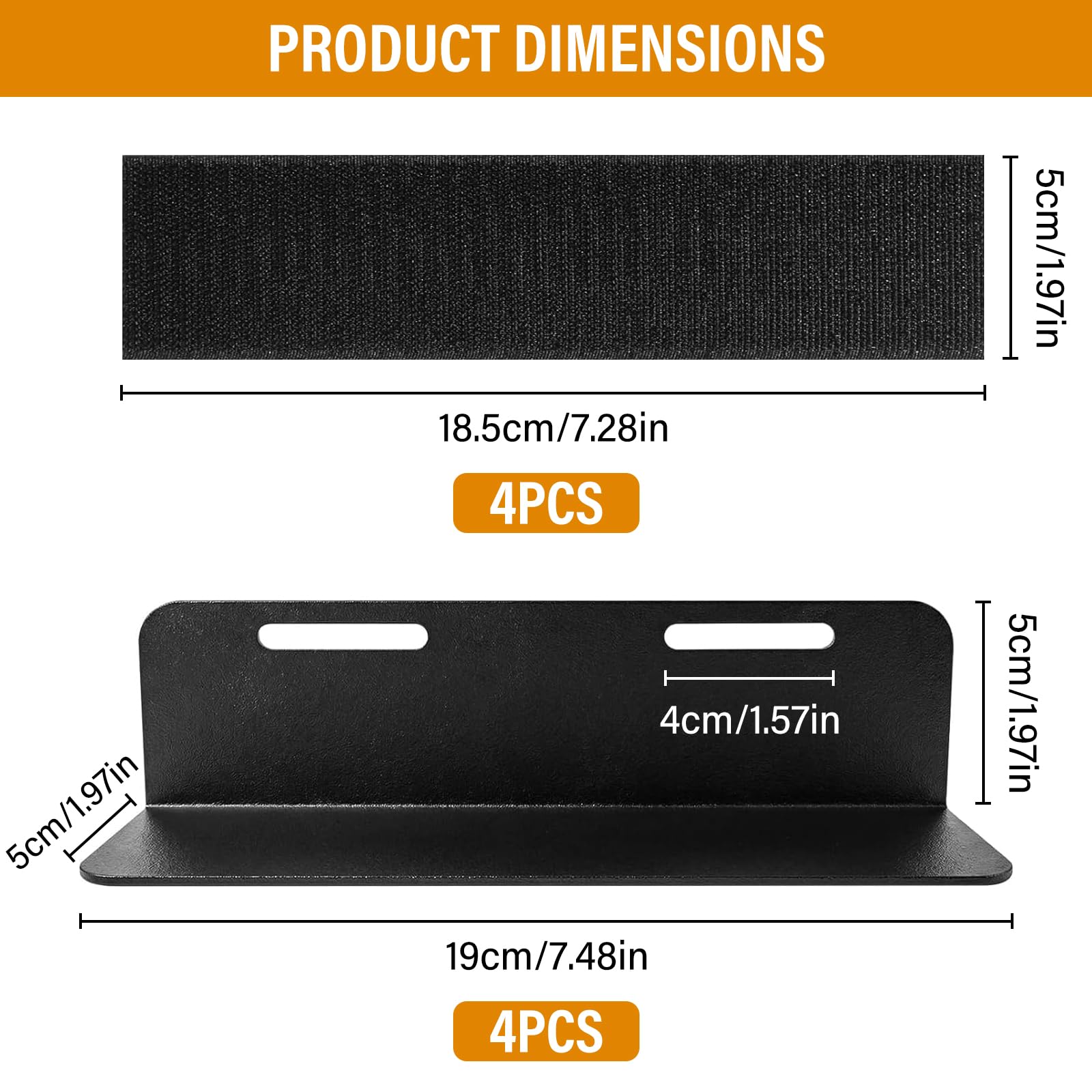 4 Pièces Fixation pour Coffre de Voiture en Acier Inoxydable | Coffre à Scratch,Bloque Bagage Antidérapant pour Tapis de Laine,Rangement Coffre de Voiture pour Berline, SUV,Camping Car