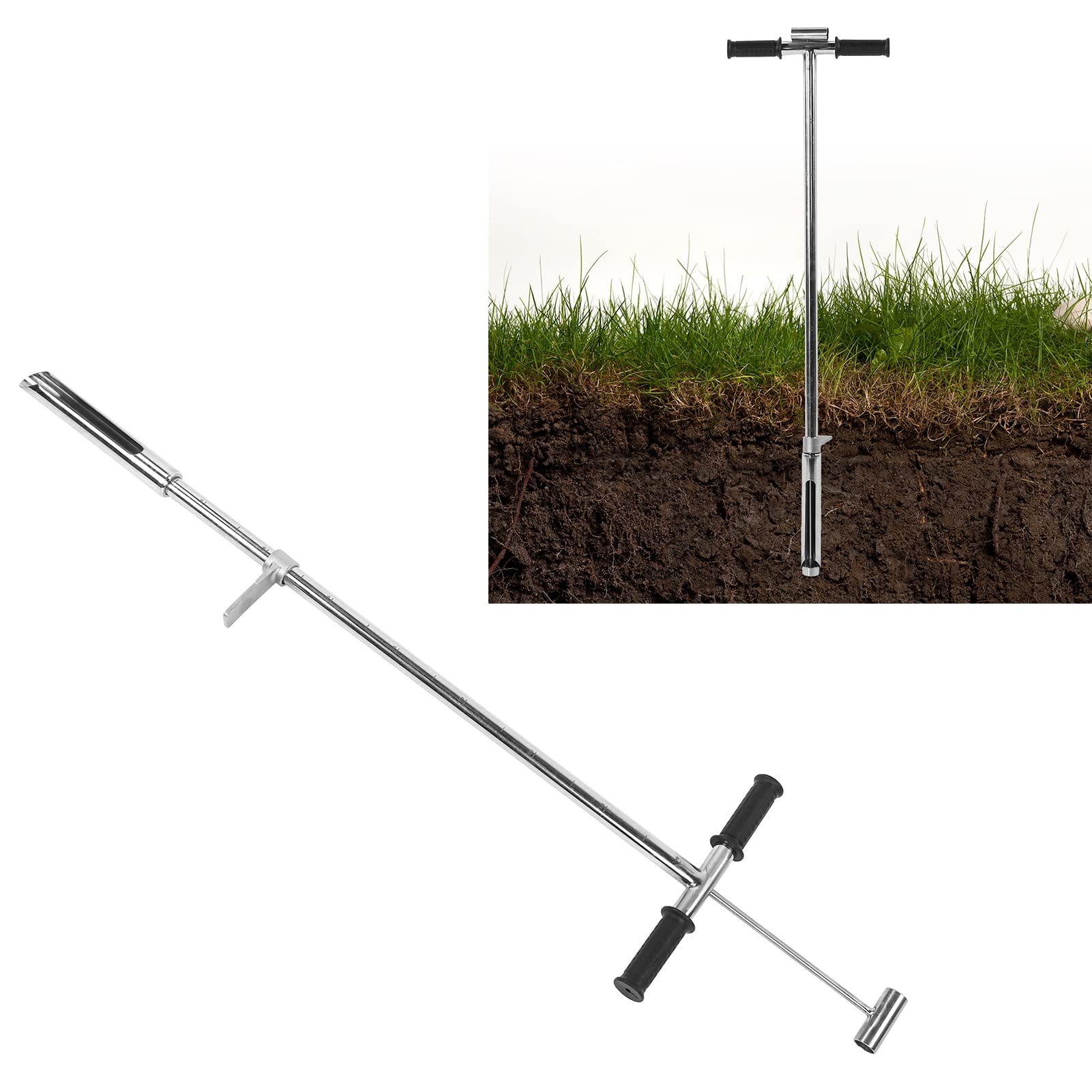 Garosa Herramienta de sonda de muestreo de suelo, sonda de muestreo de suelo fácil de agarrar para jardinería de plantas