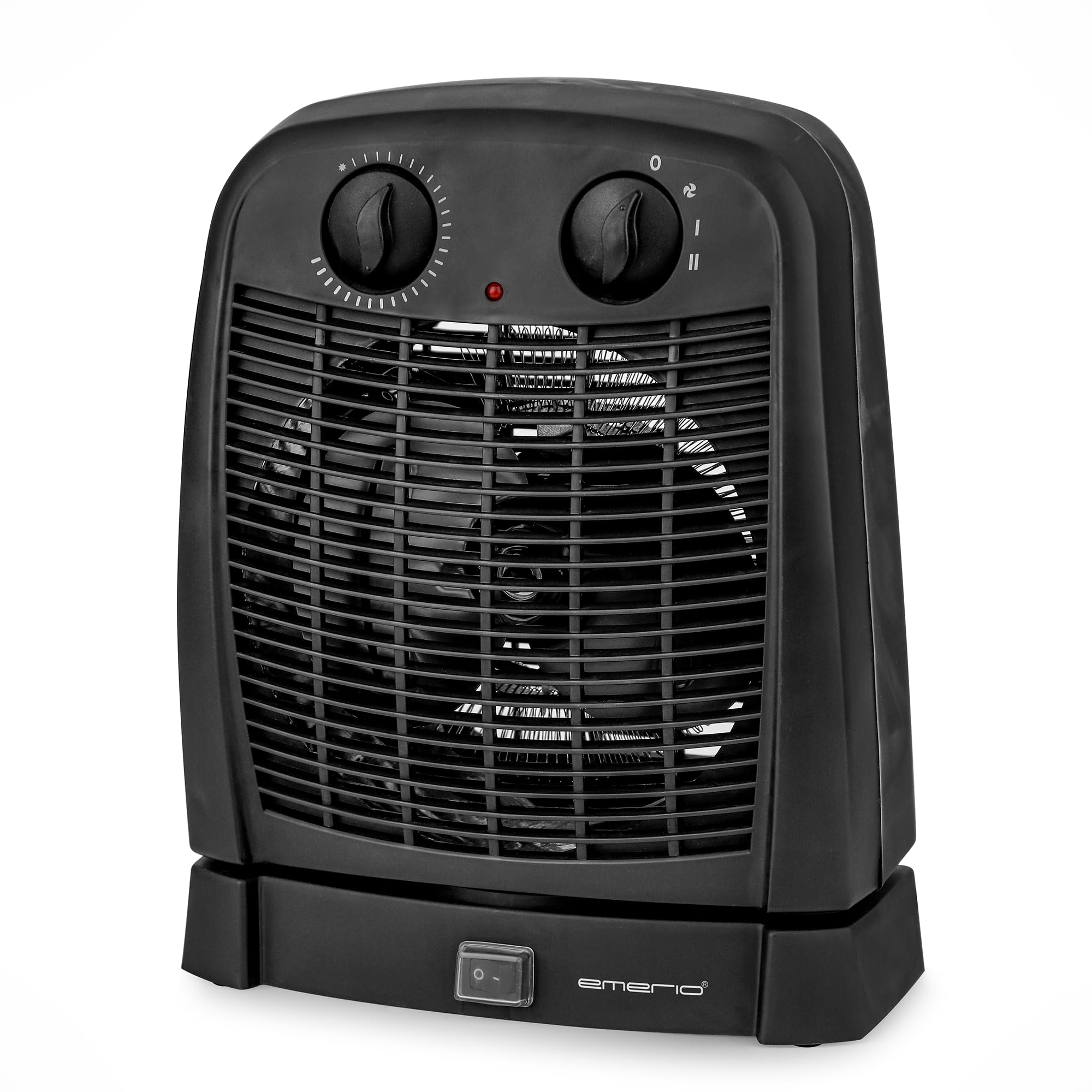 EMERIO Calentador de ventilador | para habitaciones de hasta 20 m² | 2000 W | IP21 | 2 niveles de calor | termostato ajustable | oscilante | función de ventilador | protección antivuelco | FH-111910.2