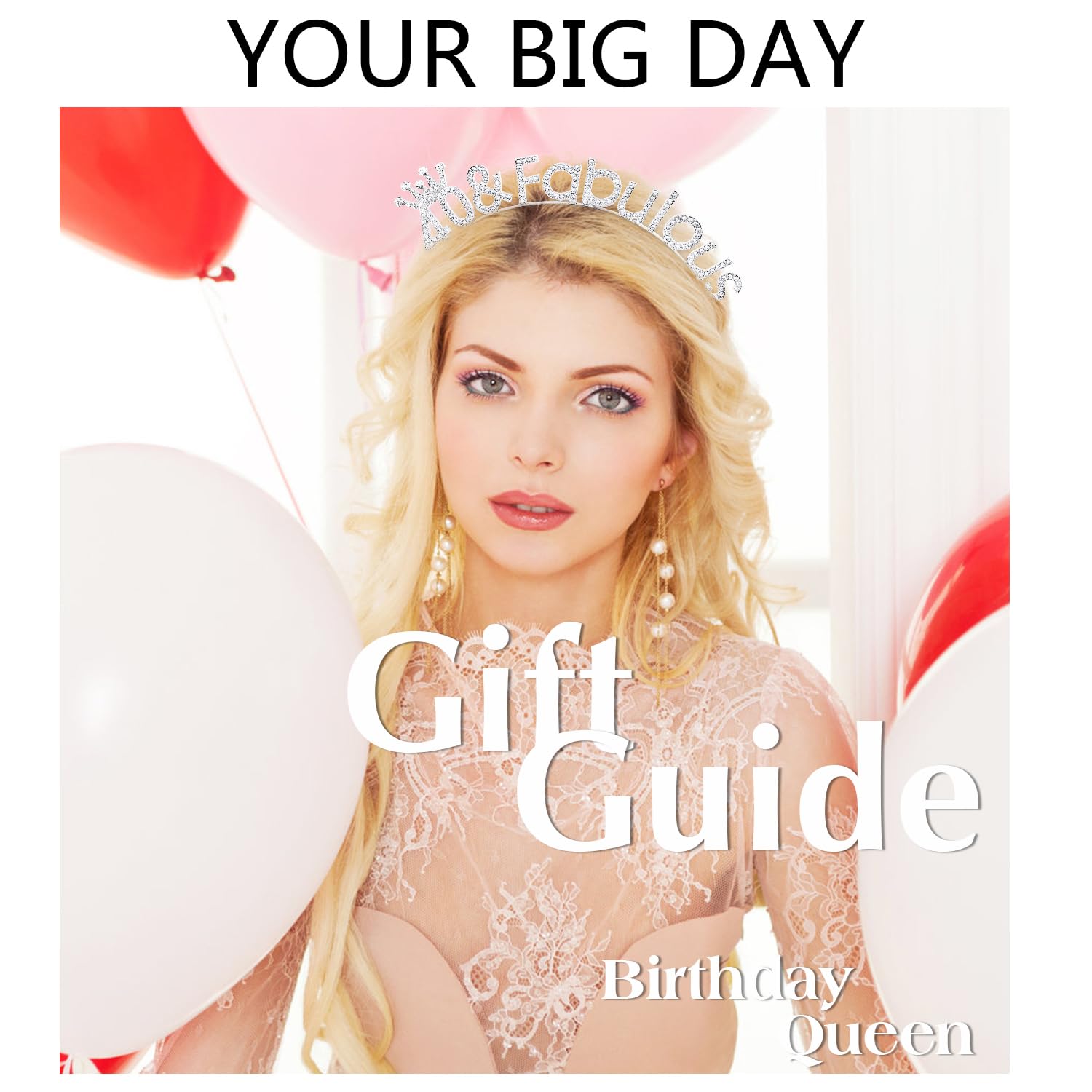 SuPoo Silver 40th Birthday Crown Tiara Headband - Women's 40 & Fabulous Hair Accessory, Birthday Gifts for Her 40 Year Old Party